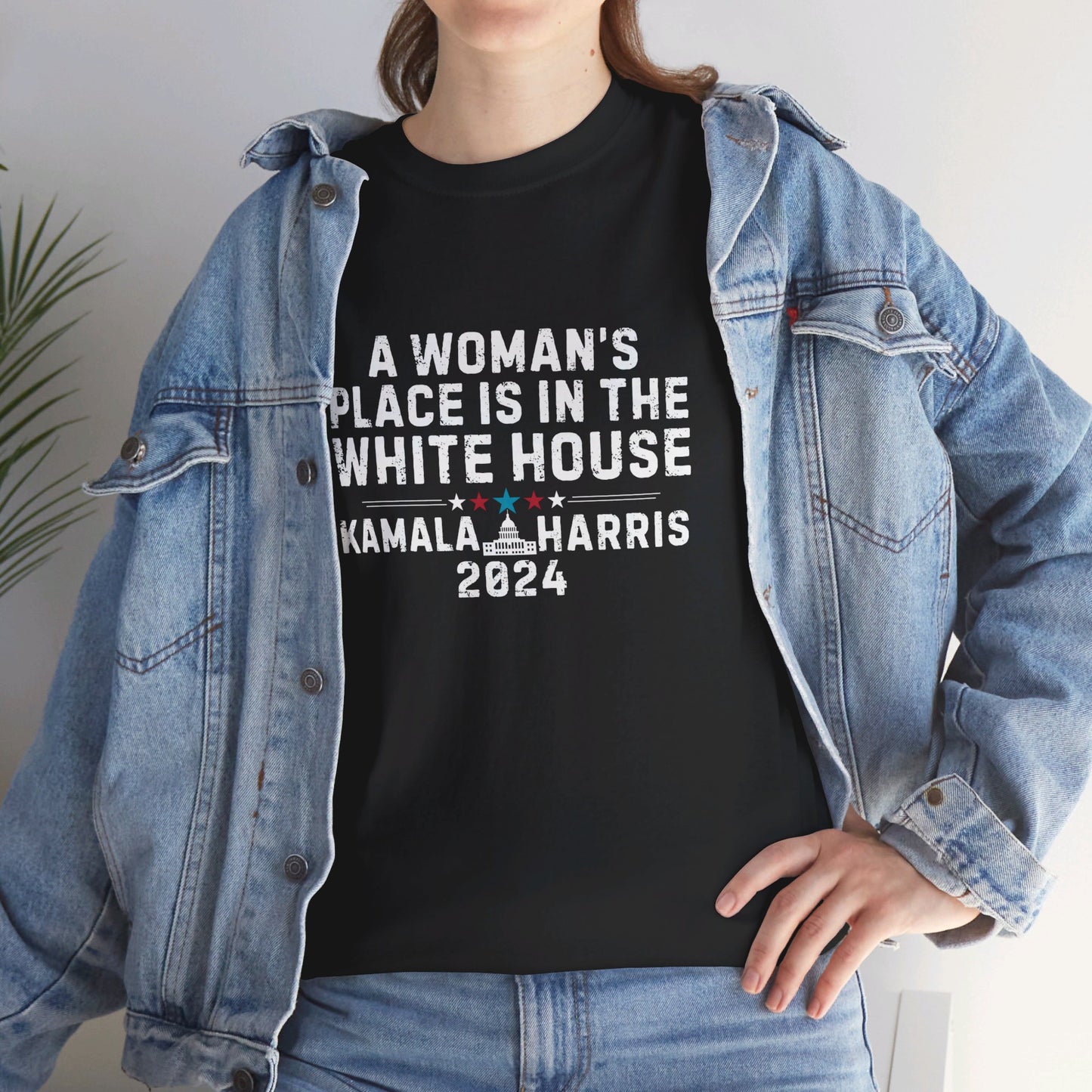 HW24 - A Woman's Place Kamala Harris 2024 | Unisex Heavy Cotton Tee