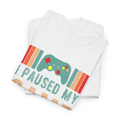 GME - I Paused My Game To Be Here | Unisex Heavy Cotton Tee