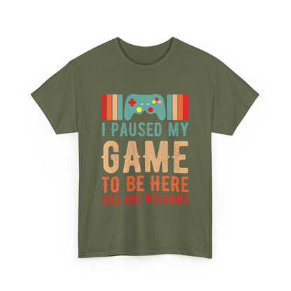 GME - I Paused My Game To Be Here | Unisex Heavy Cotton Tee