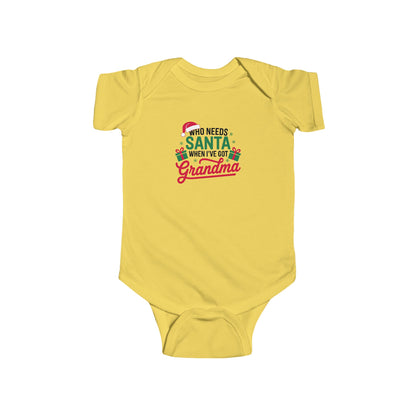 CMS - Who Needs Santa When I've Got Grandma | Infant Fine Jersey Bodysuit