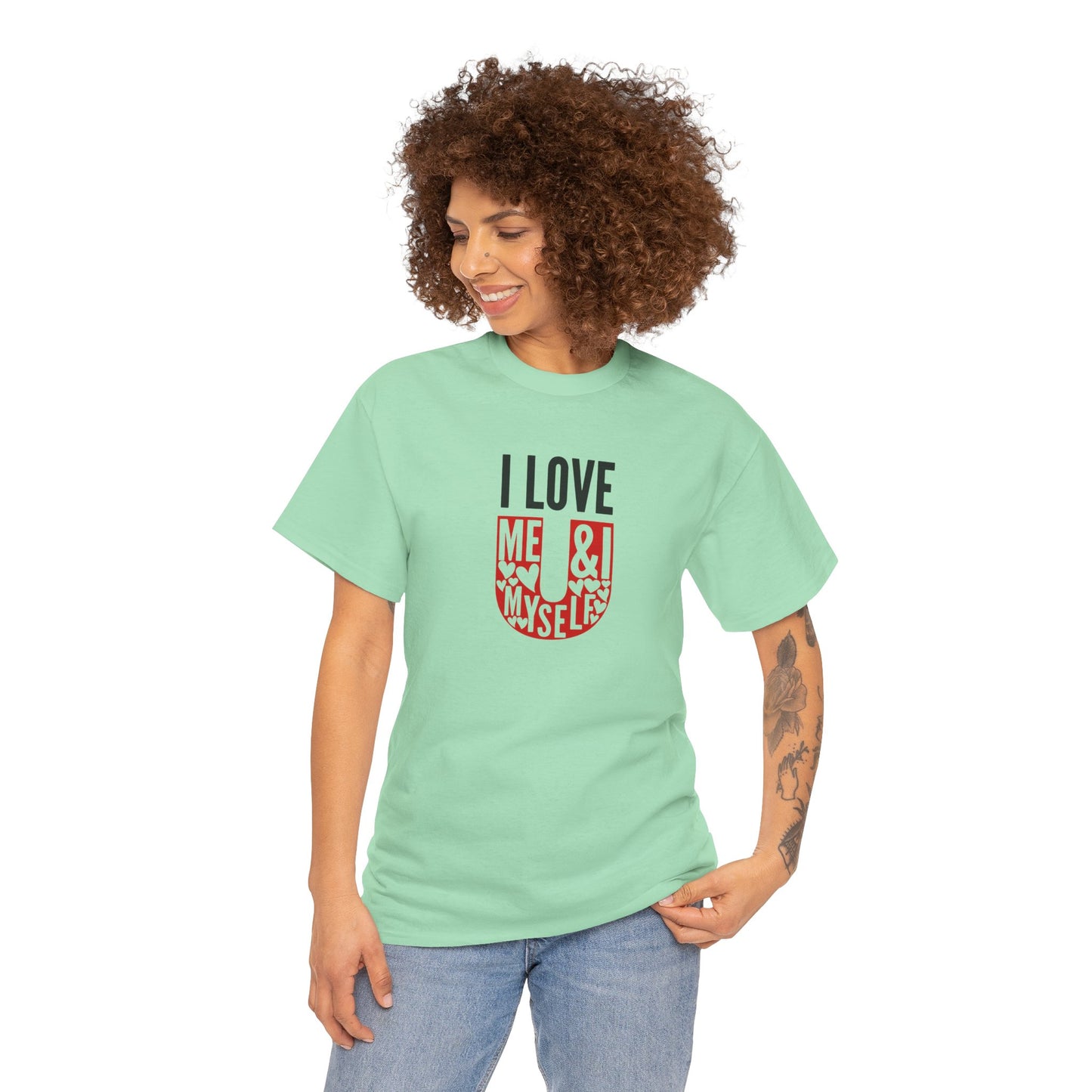 AVL - I Love U/Me, Myself and I | Unisex Heavy Cotton Tee