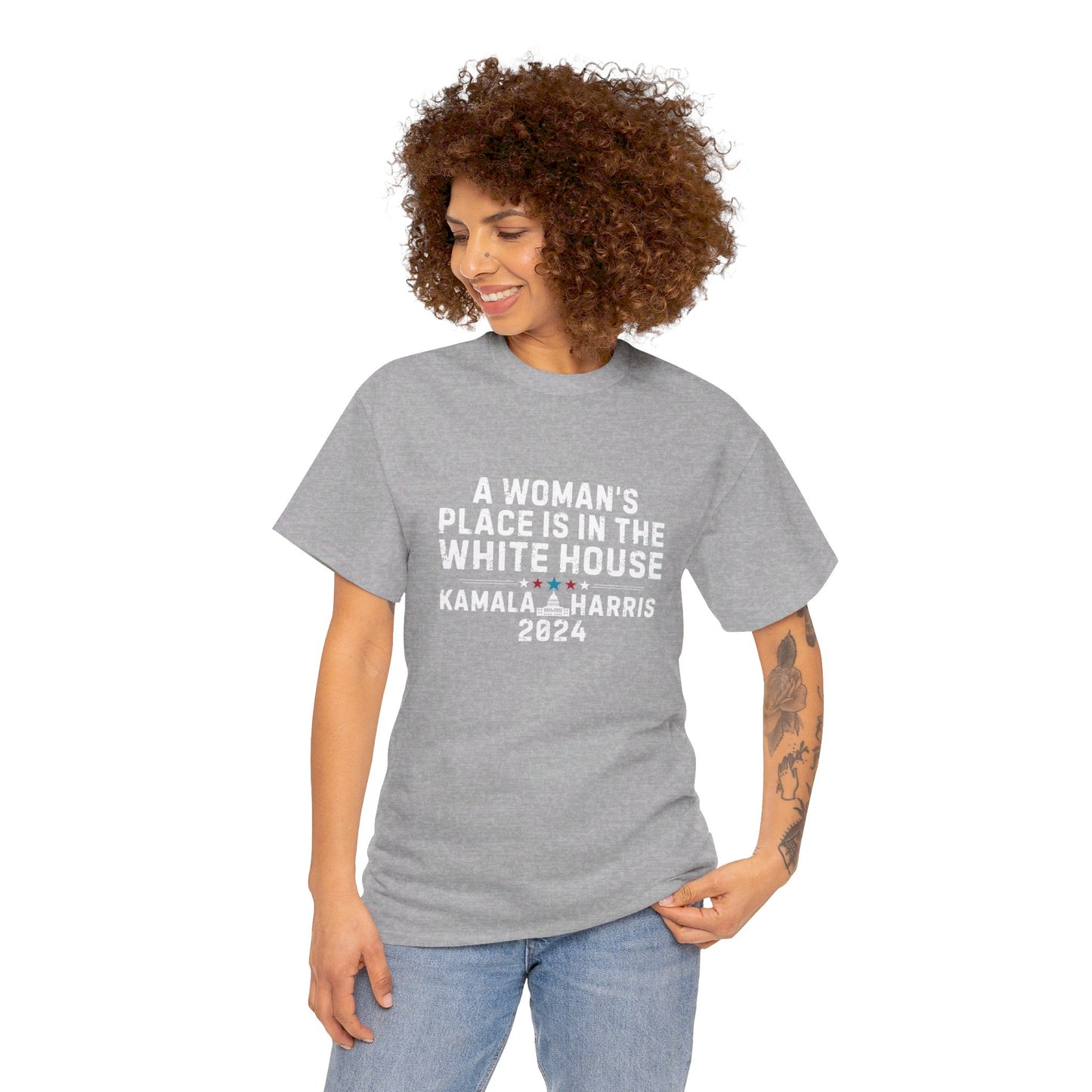 HW24 - A Woman's Place Kamala Harris 2024 | Unisex Heavy Cotton Tee