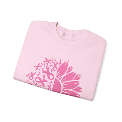 BCA - Pink Ribbon Sunflower  | Unisex Heavy Blend™ Crewneck Sweatshirt