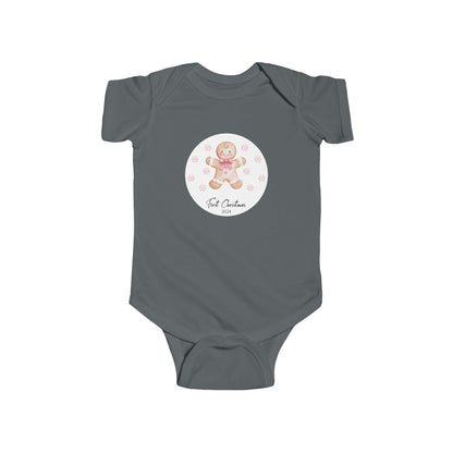 CMS - My 1st Christmas Pink Gingerbread | Infant Fine Jersey Bodysuit