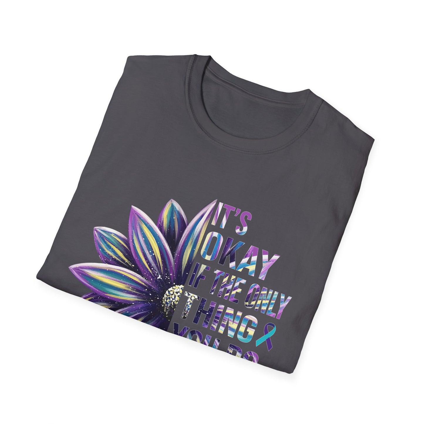"It’s Okay If All You Did Today Was Breathe" Unisex Comfort Tee – Suicide Awareness Month Shirt