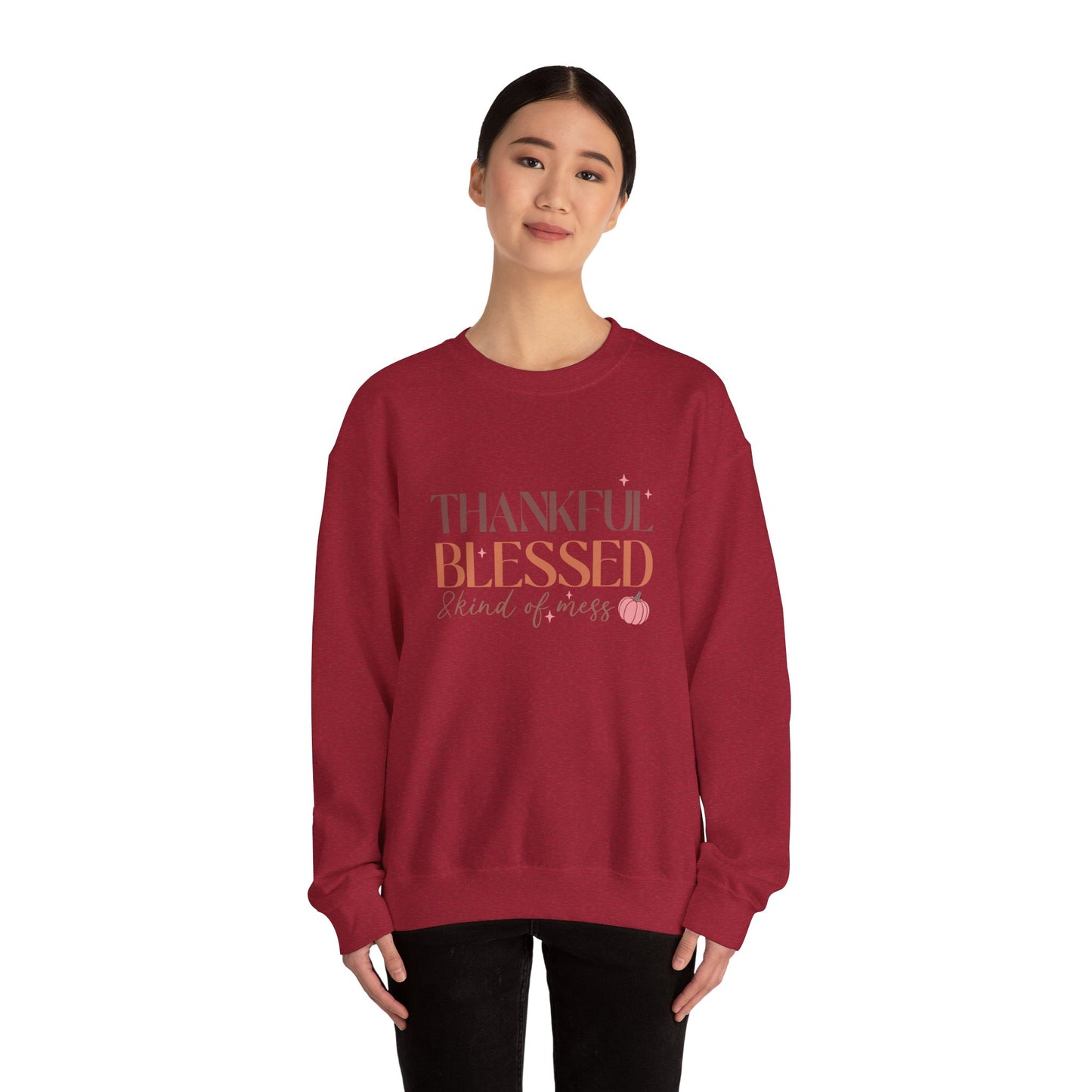 TGV - Thankful, Blessed & Kind of a Mess | Unisex Heavy Blend™ Crewneck Sweatshirt