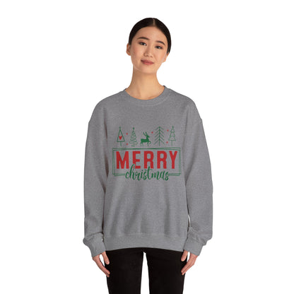 CMS - Merry Christmas Tree Landscape | Heavy Blend™ Crewneck Sweatshirt