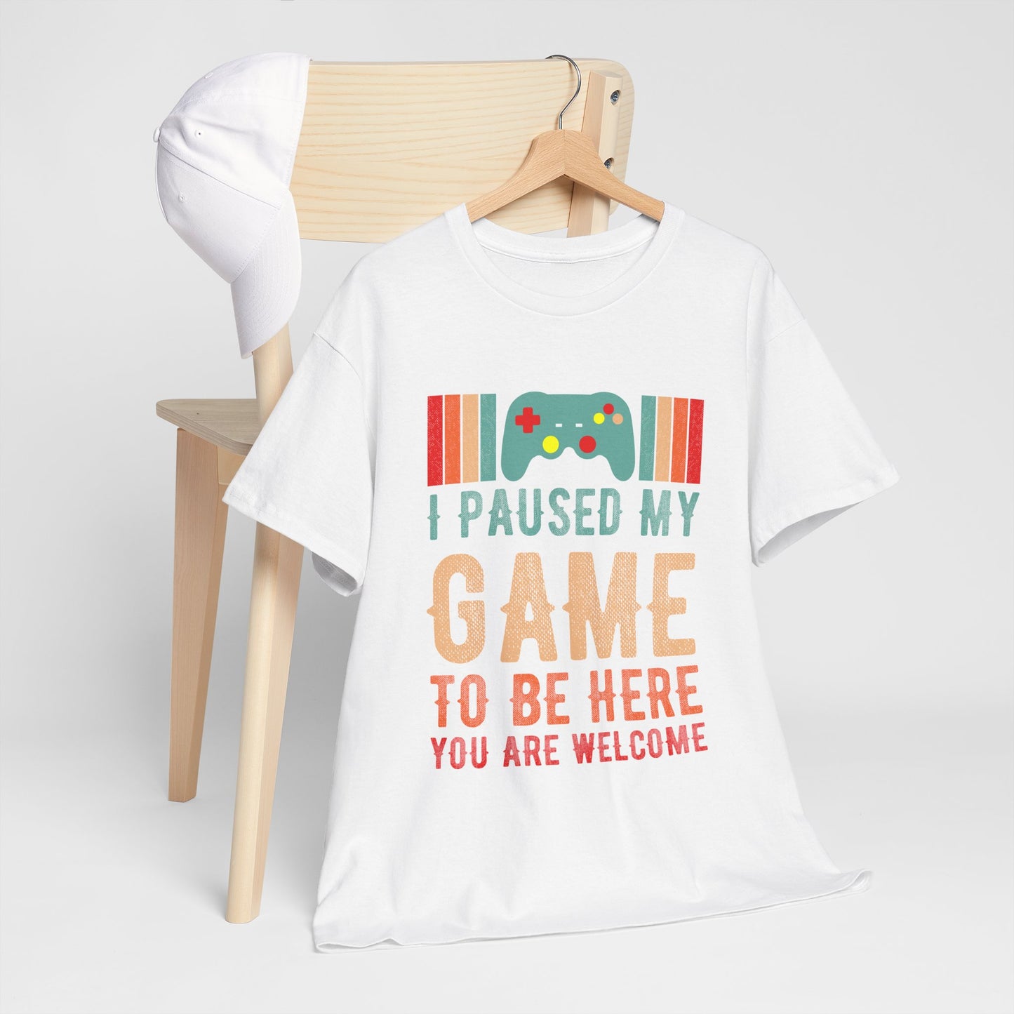 GME - I Paused My Game To Be Here | Unisex Heavy Cotton Tee