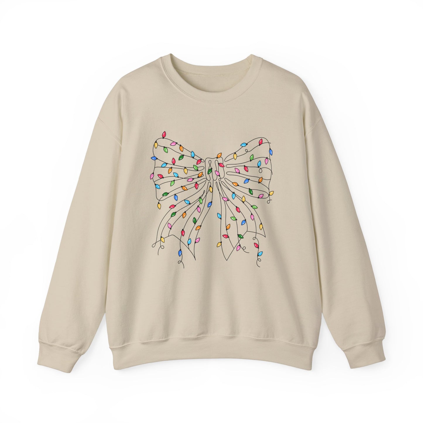 CMS - Christmas Lights Bow | Heavy Blend™ Crewneck Sweatshirt