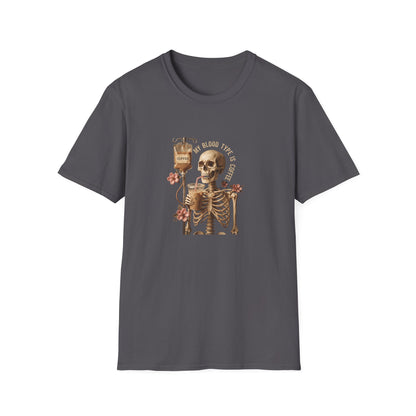Skeleton Coffee IV T-Shirt | Unisex Classic Fit Caffeine Addict Tee