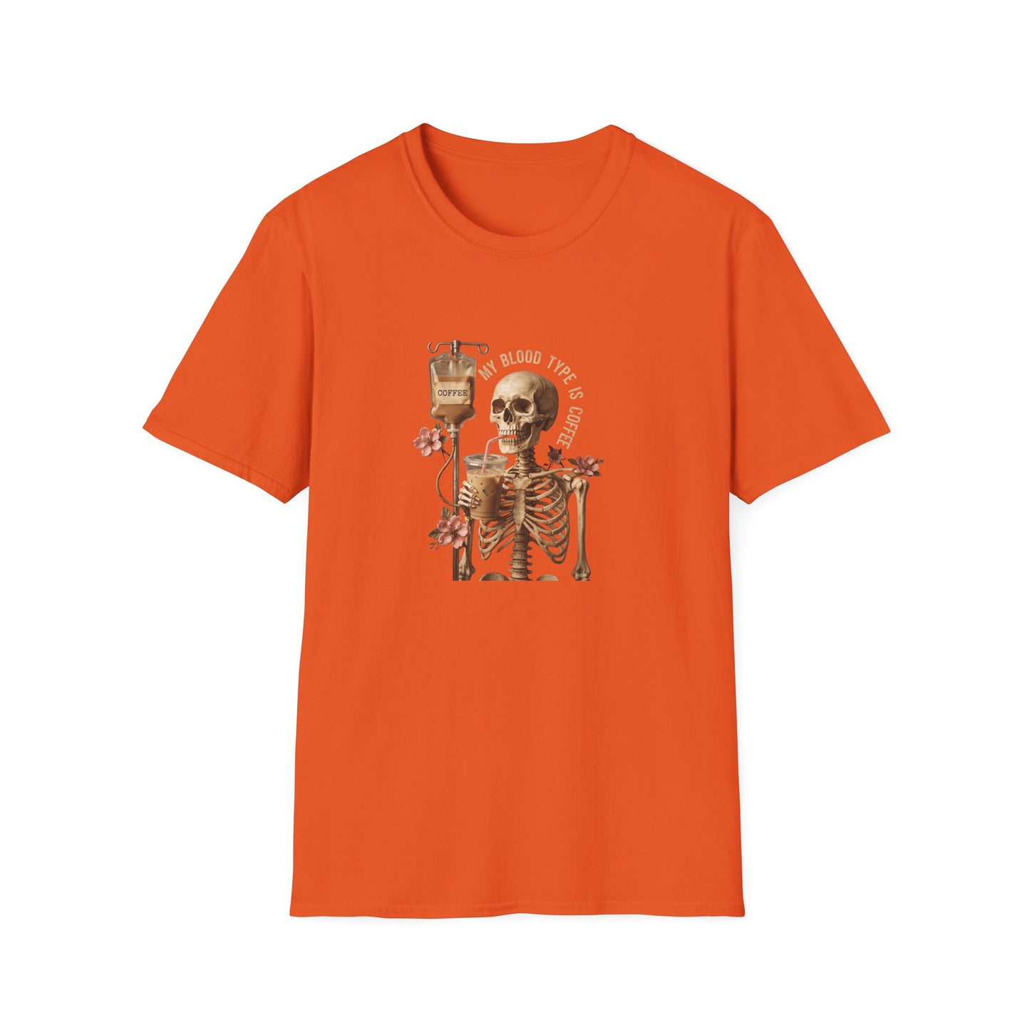 Skeleton Coffee IV T-Shirt | Unisex Classic Fit Caffeine Addict Tee