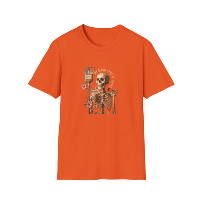 Skeleton Coffee IV T-Shirt | Unisex Classic Fit Caffeine Addict Tee