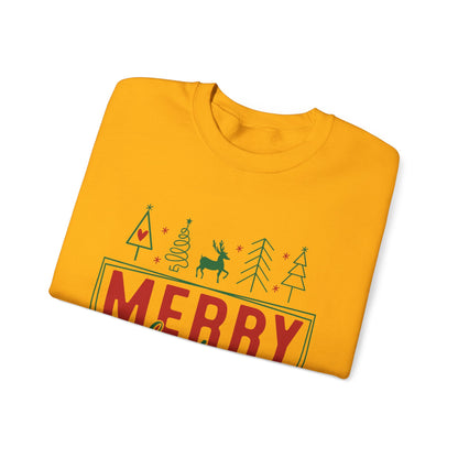 CMS - Merry Christmas Tree Landscape | Heavy Blend™ Crewneck Sweatshirt