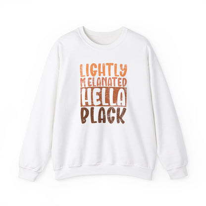 BADED - Lightly Melanated Hella Black | Heavy Blend™ Crewneck Sweatshirt