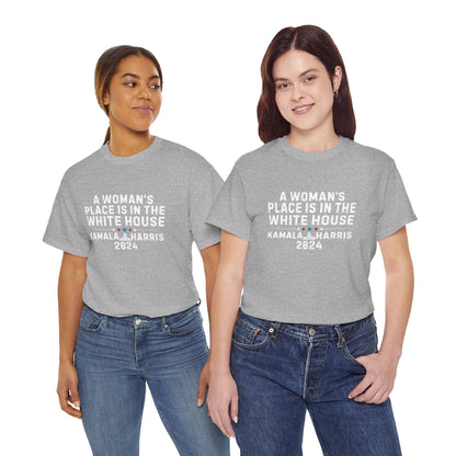 HW24 - A Woman's Place Kamala Harris 2024 | Unisex Heavy Cotton Tee