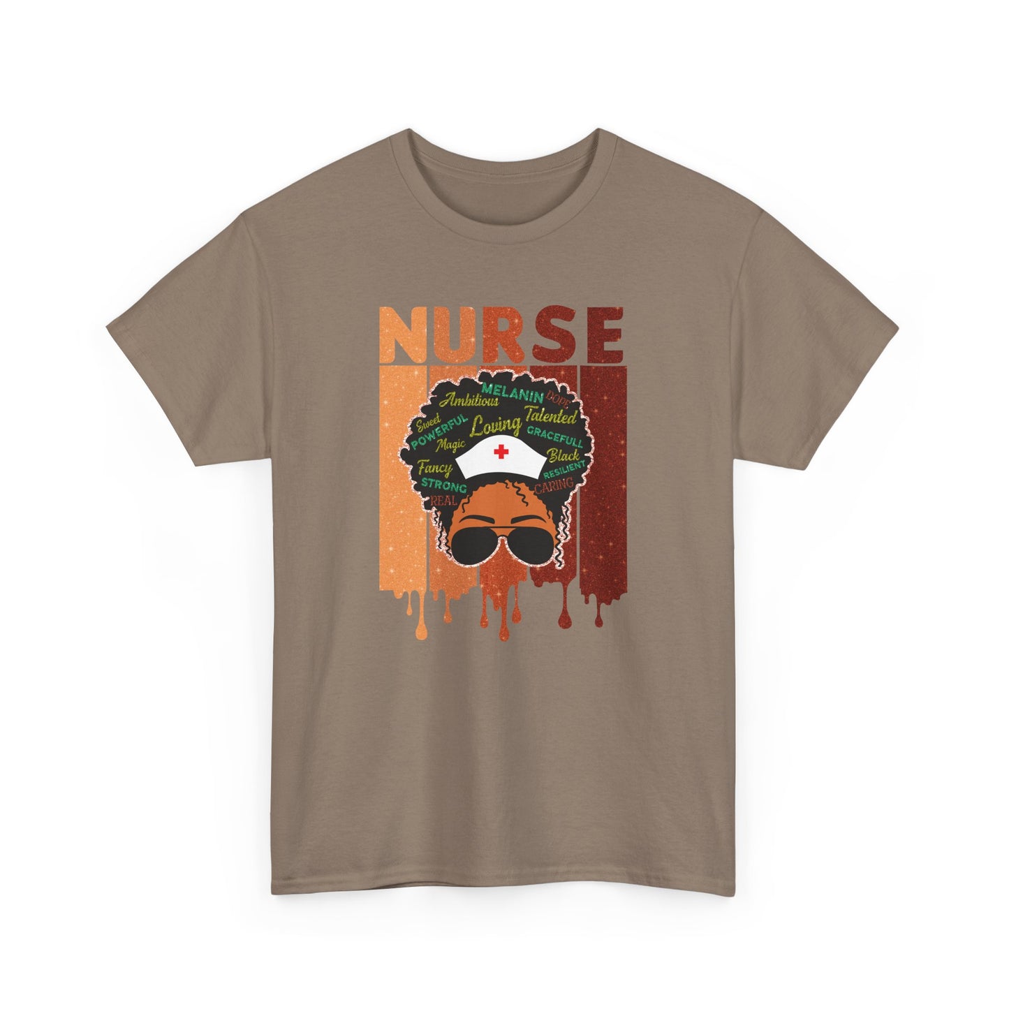 BADED - Melanated Nurse | Unisex Heavy Cotton Tee