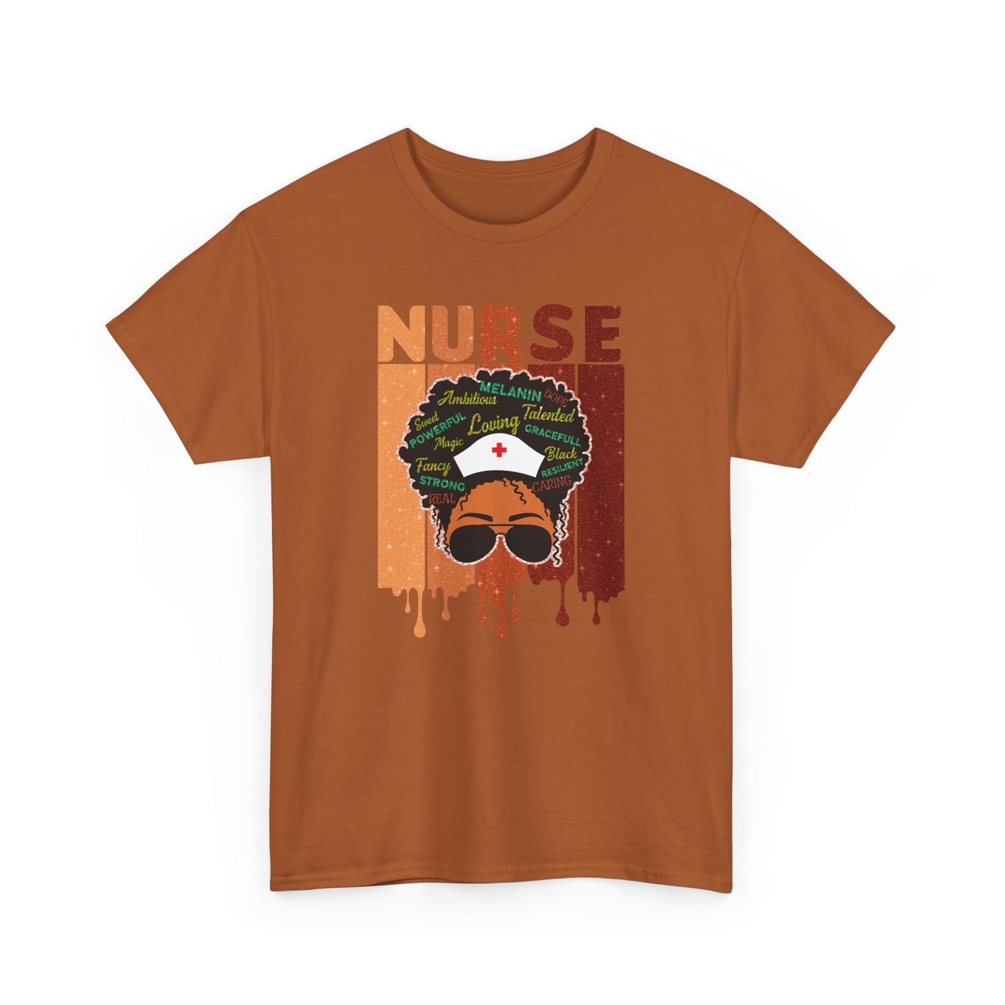 BADED - Melanated Nurse | Unisex Heavy Cotton Tee