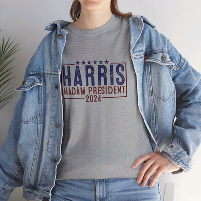 HW24 - Kamala Harris Madam President 2024 | Unisex Heavy Cotton Tee