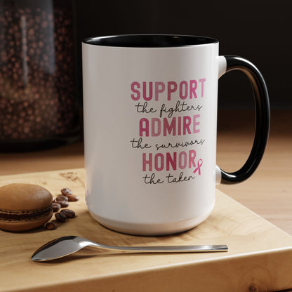 BCA - Support, Admire, Honor | Accent Coffee Mug Black/Gold (11, 15oz)