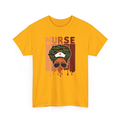 BADED - Melanated Nurse | Unisex Heavy Cotton Tee