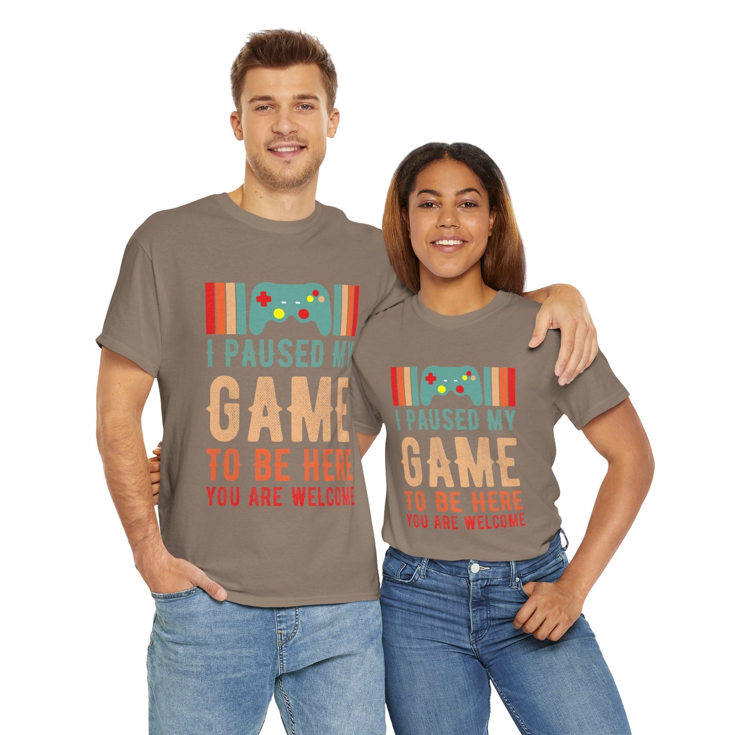 GME - I Paused My Game To Be Here | Unisex Heavy Cotton Tee