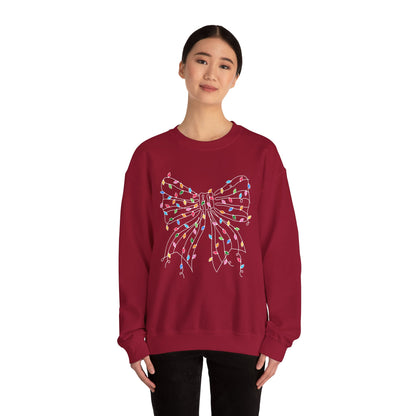 CMS - Christmas Lights Bow | Heavy Blend™ Crewneck Sweatshirt