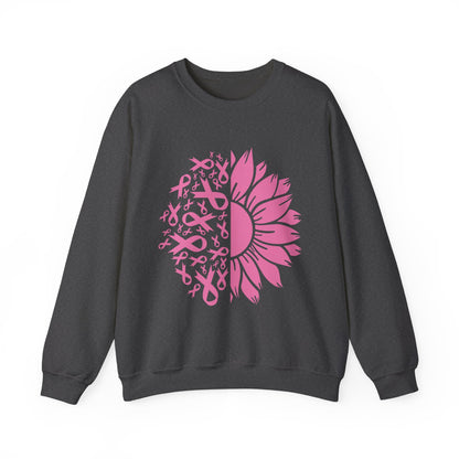 BCA - Pink Ribbon Sunflower  | Unisex Heavy Blend™ Crewneck Sweatshirt