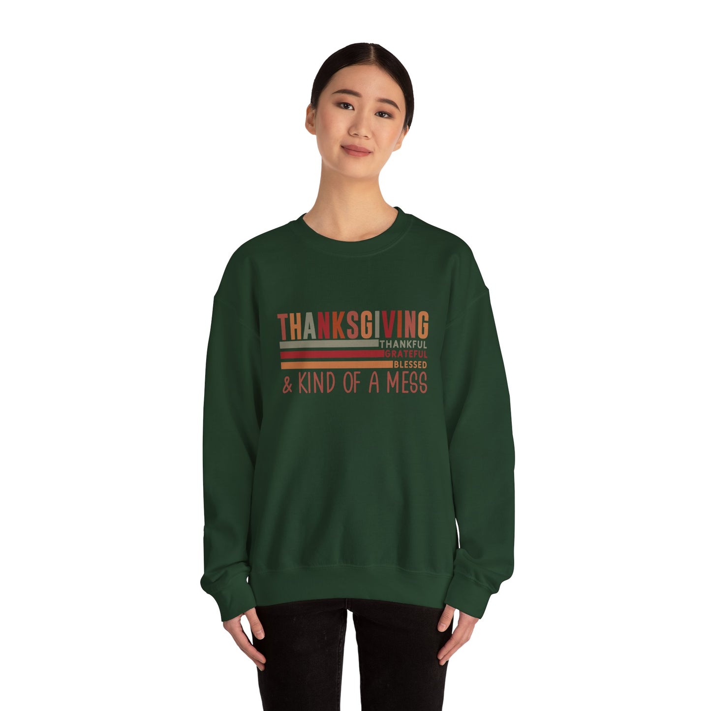 THK - Thanksgiving...Kind of A Mess | Unisex Heavy Blend™ Crewneck Sweatshirt