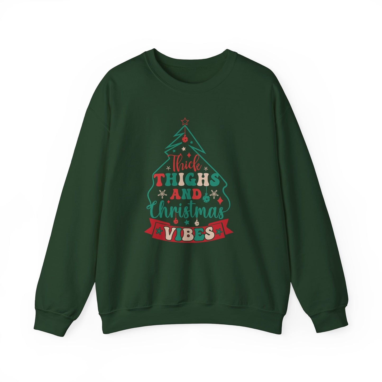 CMS - Thick Thighs & Christmas Vibes | Heavy Blend™ Crewneck Sweatshirt