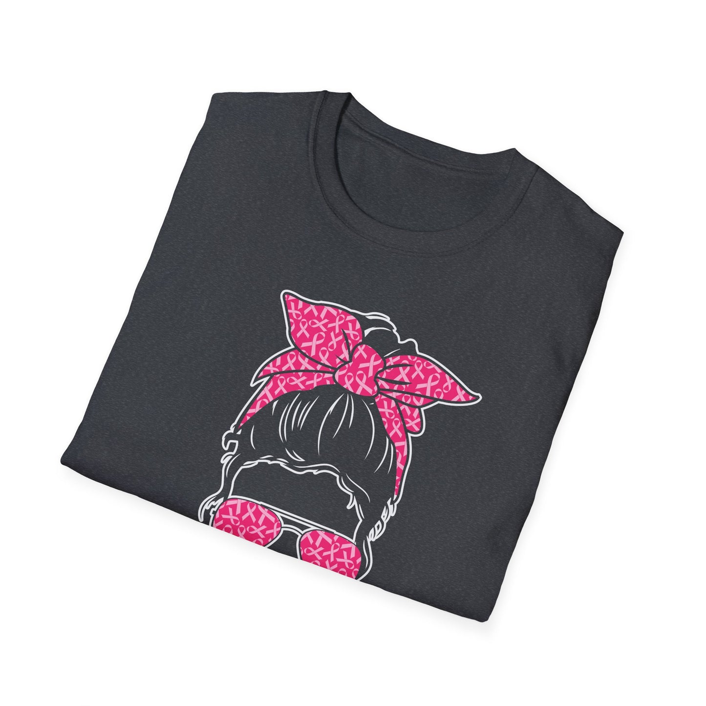 Messy Bun #Believe Breast Cancer Awareness T-Shirt – Pink Ribbon Support Tee for Women