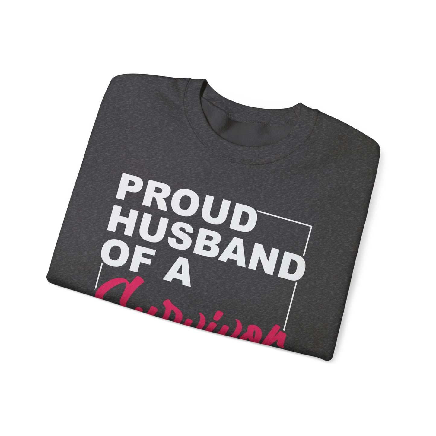 BCA - Husband of Survivor  | Unisex Heavy Blend™ Crewneck Sweatshirt