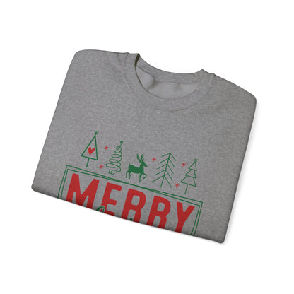 CMS - Merry Christmas Tree Landscape | Heavy Blend™ Crewneck Sweatshirt