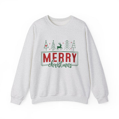 CMS - Merry Christmas Tree Landscape | Heavy Blend™ Crewneck Sweatshirt