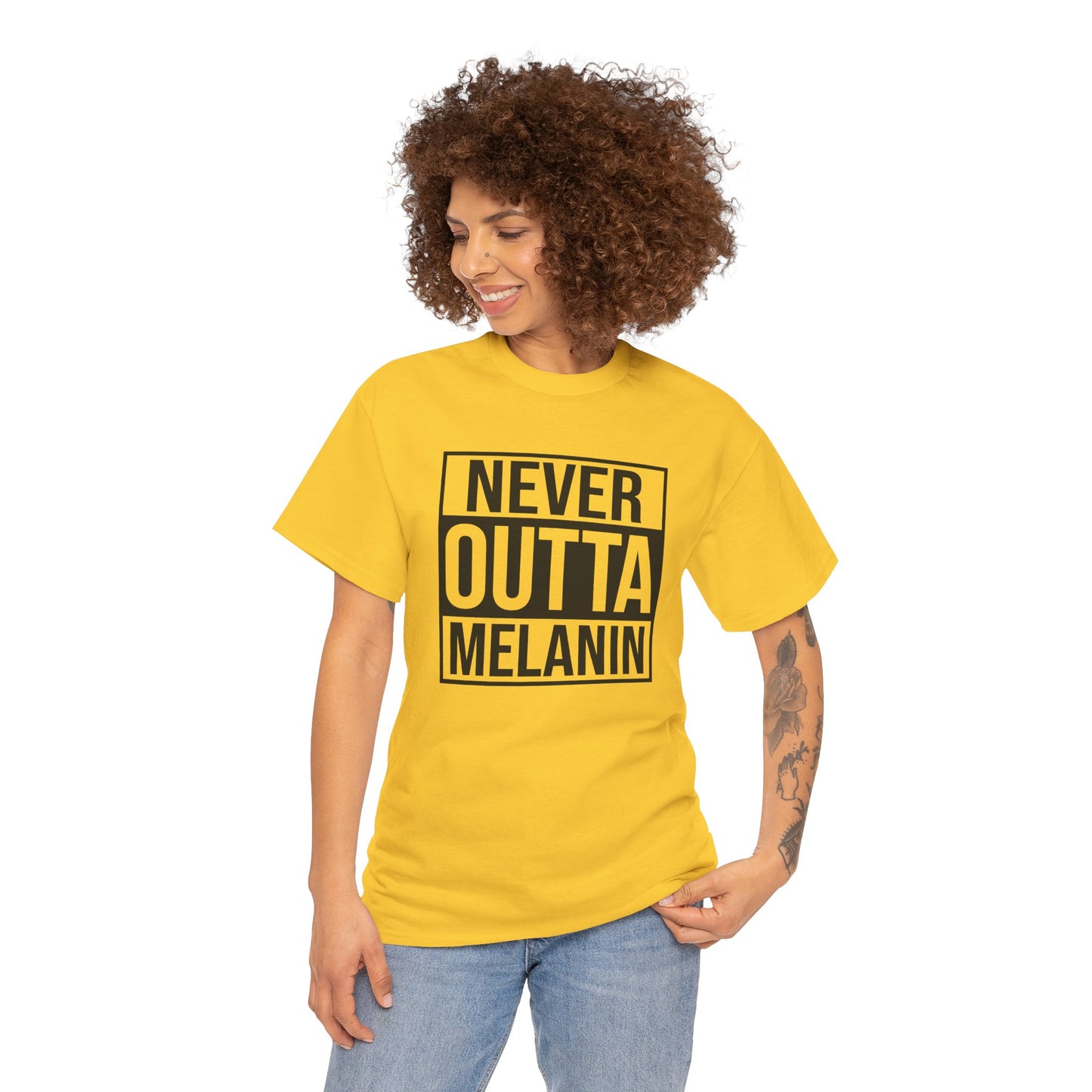 BADED - Never Outta Melanin | Unisex Heavy Cotton Tee