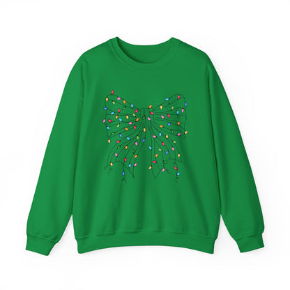 CMS - Christmas Lights Bow | Heavy Blend™ Crewneck Sweatshirt