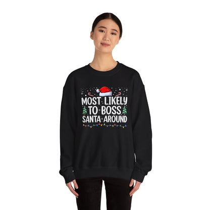 CMS - Most Likely To...Boss Santa | Heavy Blend™ Crewneck Sweatshirt