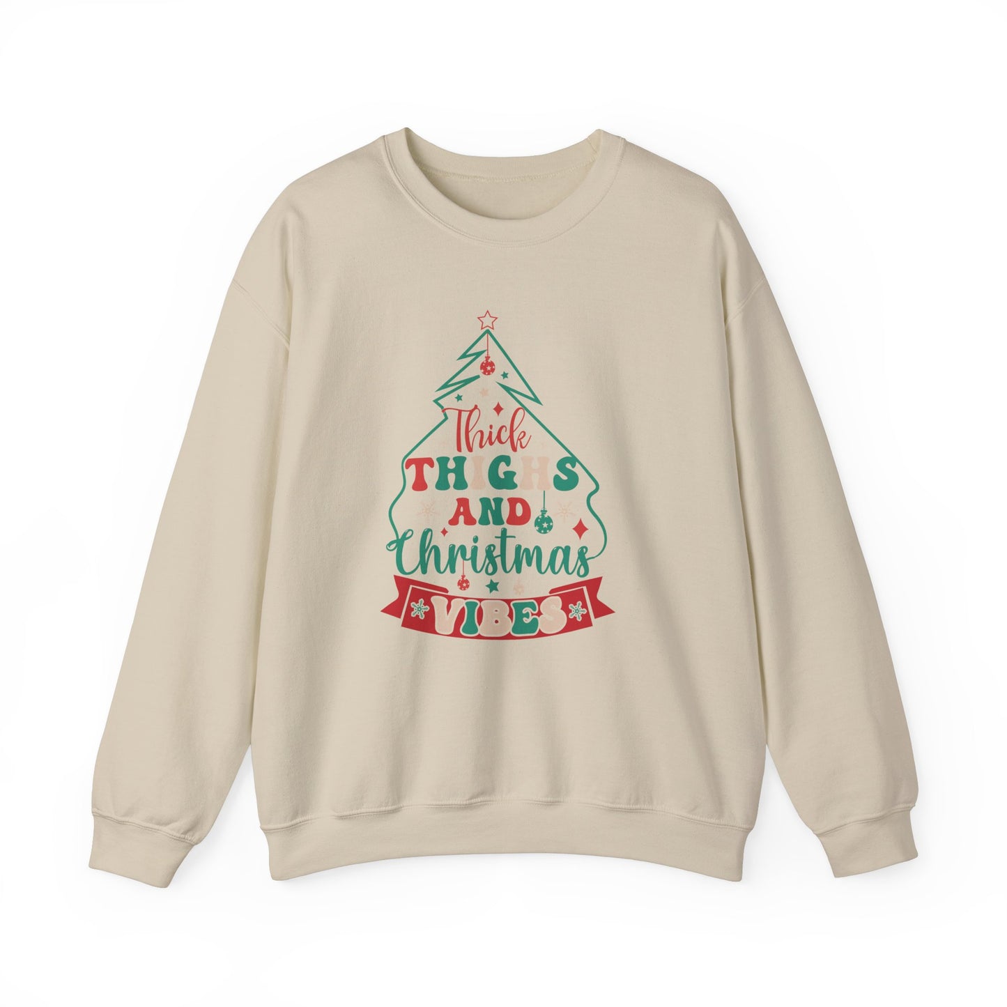 CMS - Thick Thighs & Christmas Vibes | Heavy Blend™ Crewneck Sweatshirt