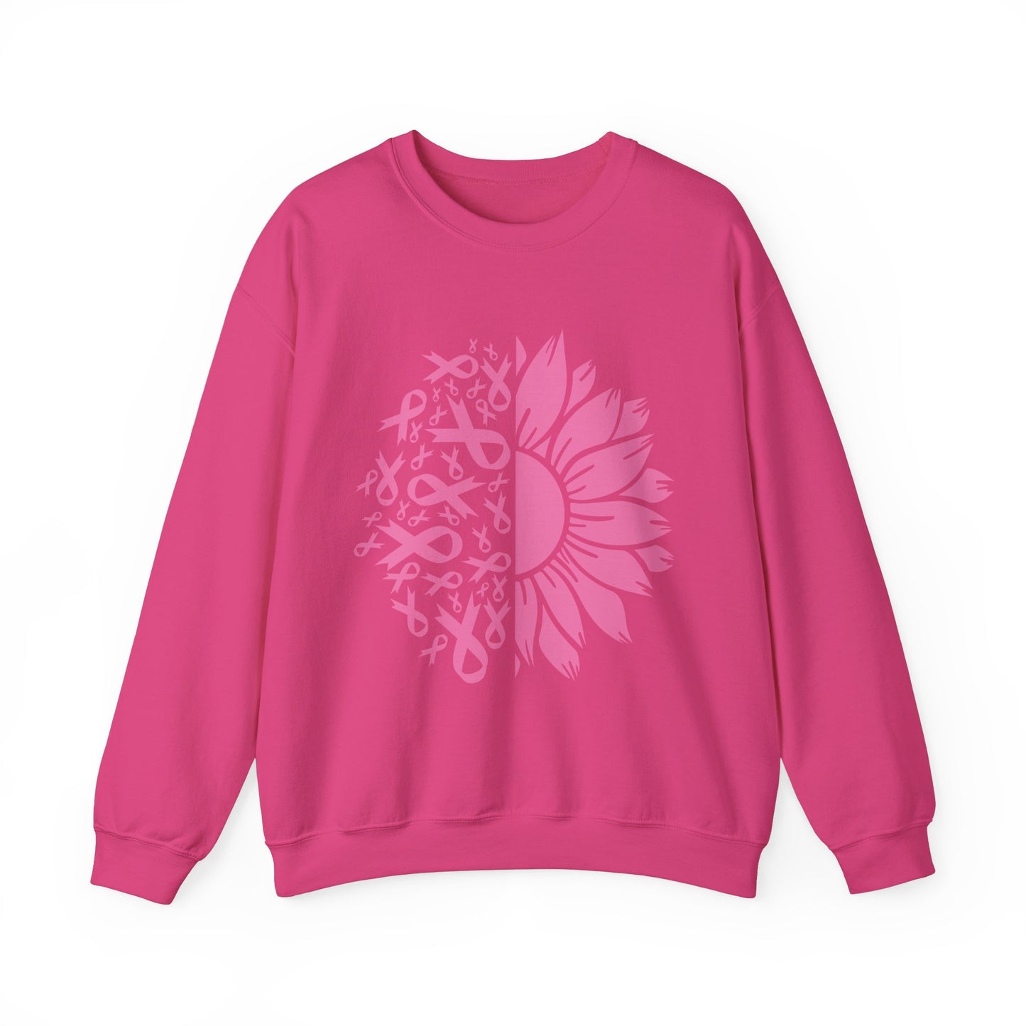 BCA - Pink Ribbon Sunflower  | Unisex Heavy Blend™ Crewneck Sweatshirt