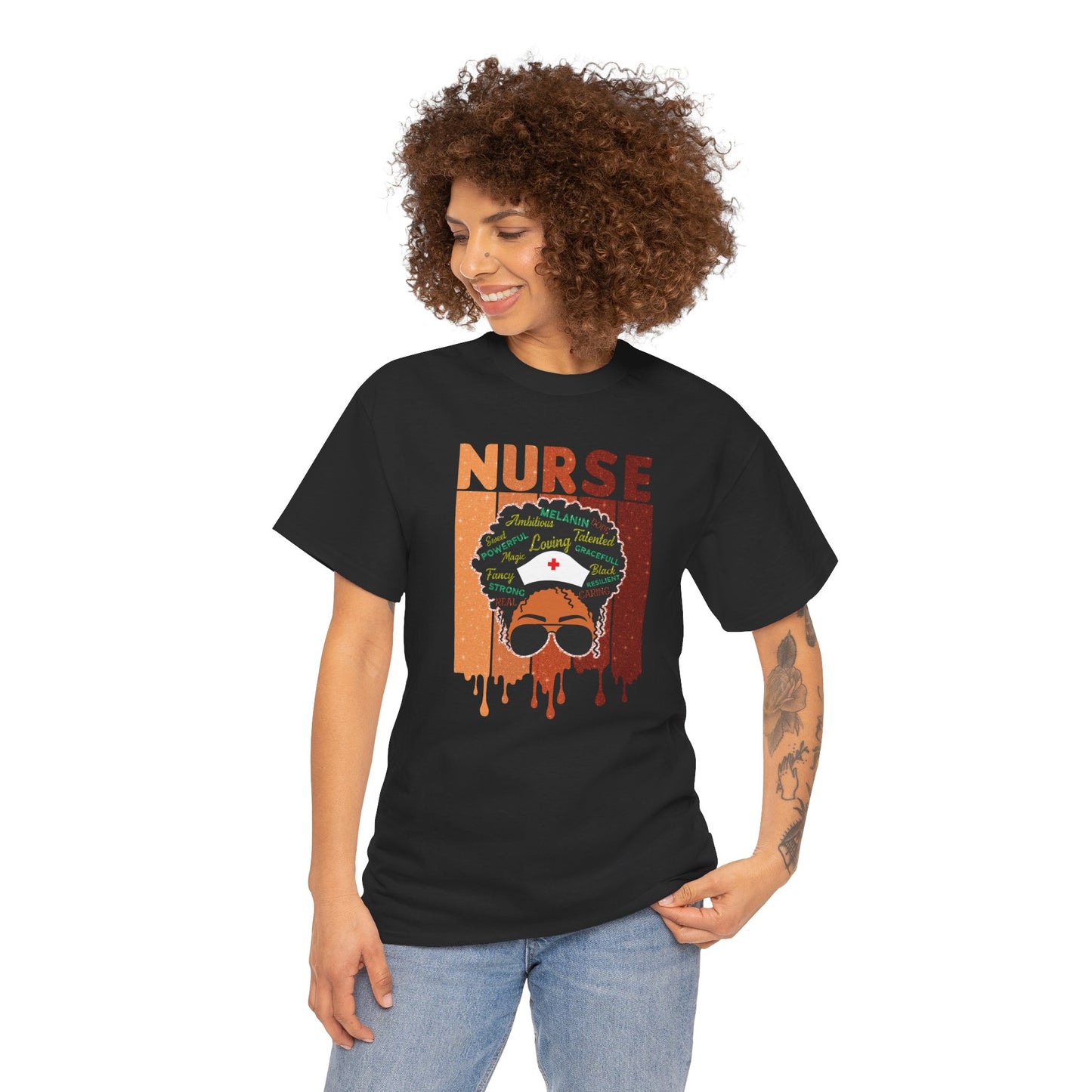 BADED - Melanated Nurse | Unisex Heavy Cotton Tee