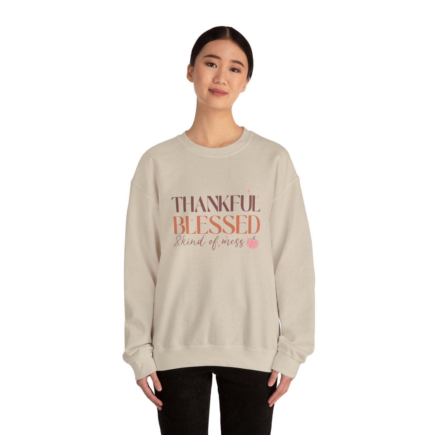 TGV - Thankful, Blessed & Kind of a Mess | Unisex Heavy Blend™ Crewneck Sweatshirt