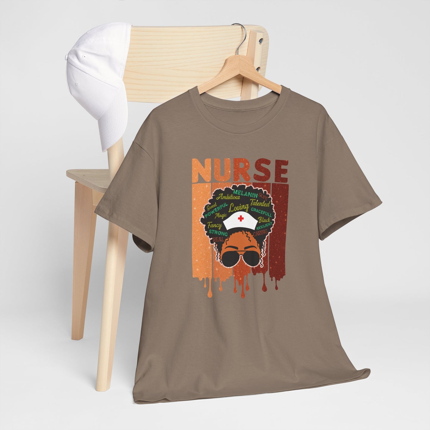 BADED - Melanated Nurse | Unisex Heavy Cotton Tee