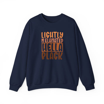 BADED - Lightly Melanated Hella Black | Heavy Blend™ Crewneck Sweatshirt