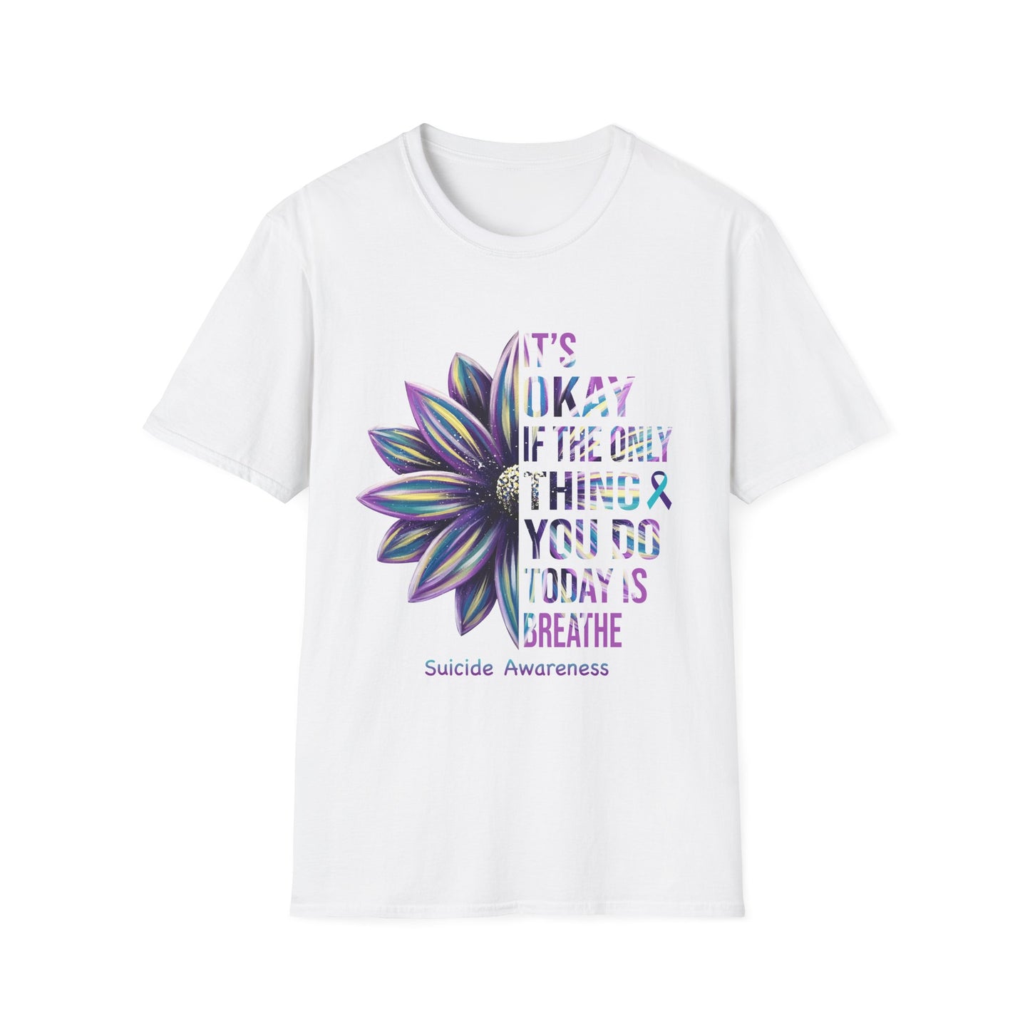 "It’s Okay If All You Did Today Was Breathe" Unisex Comfort Tee – Suicide Awareness Month Shirt