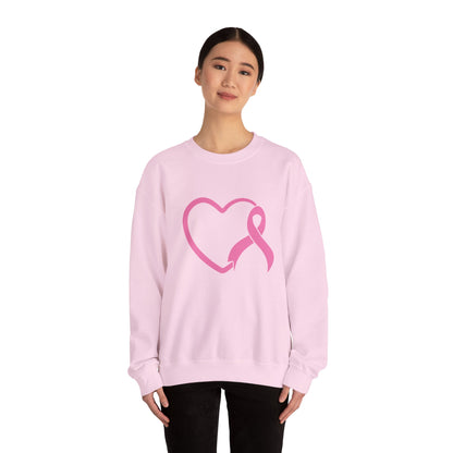 BCA - Pink Ribbon Heart | Unisex Heavy Blend™ Crewneck Sweatshirt