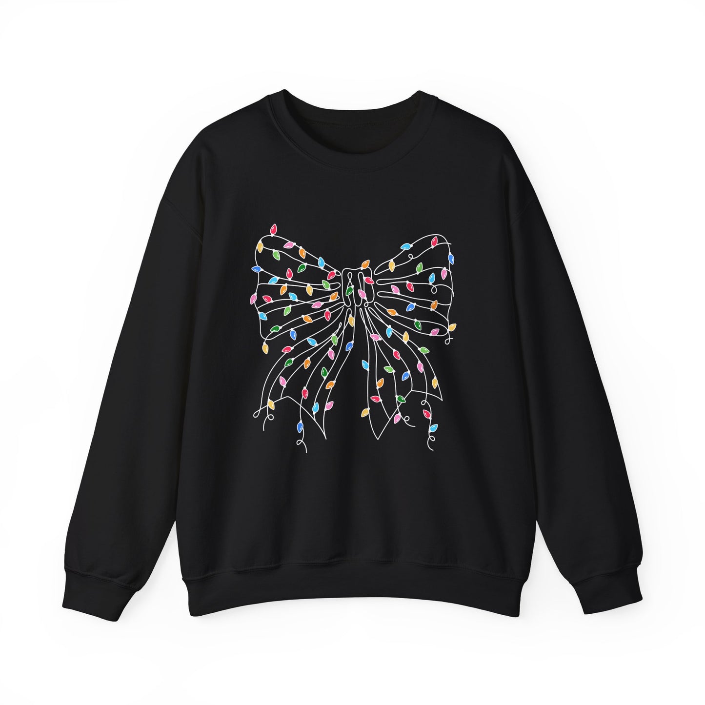 CMS - Christmas Lights Bow | Heavy Blend™ Crewneck Sweatshirt