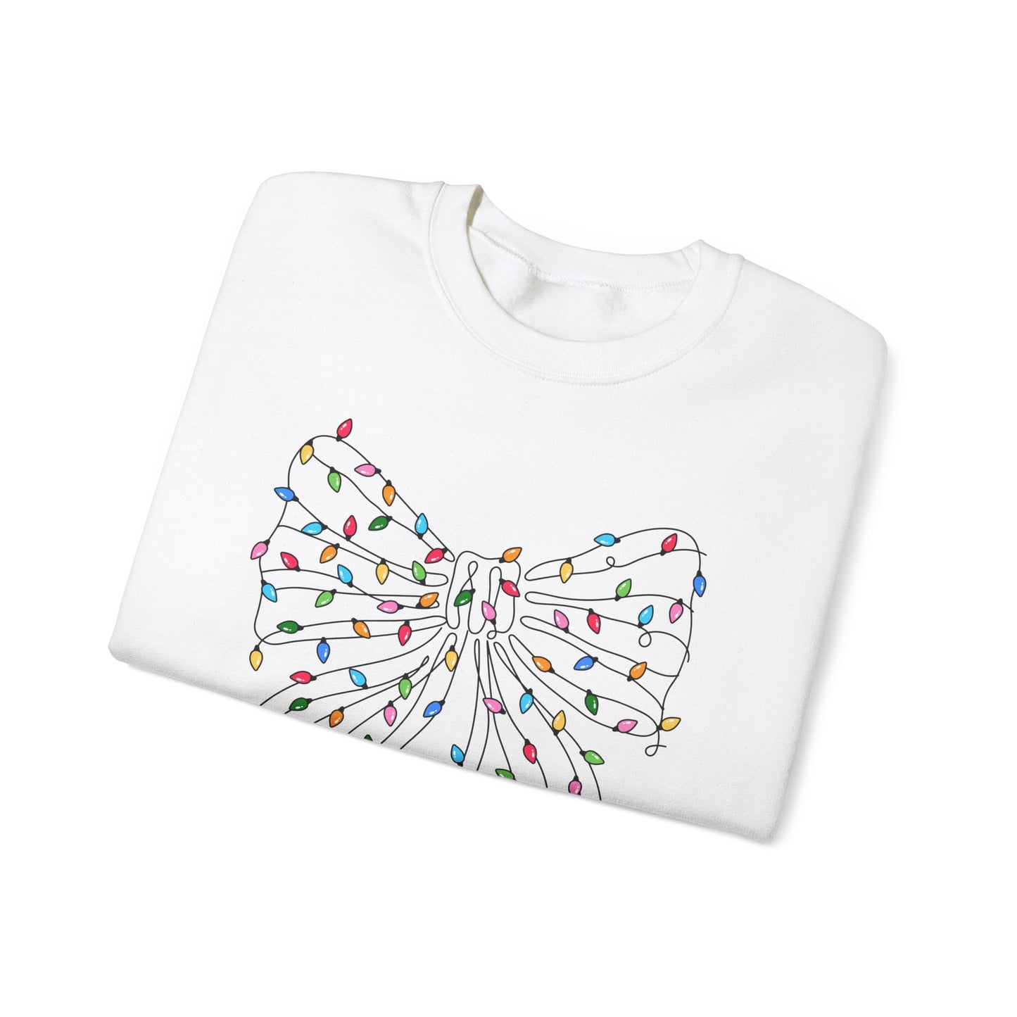 CMS - Christmas Lights Bow | Heavy Blend™ Crewneck Sweatshirt