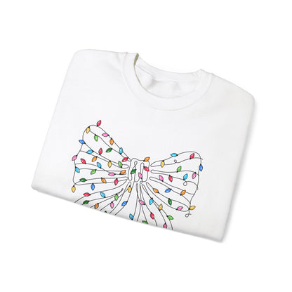 CMS - Christmas Lights Bow | Heavy Blend™ Crewneck Sweatshirt