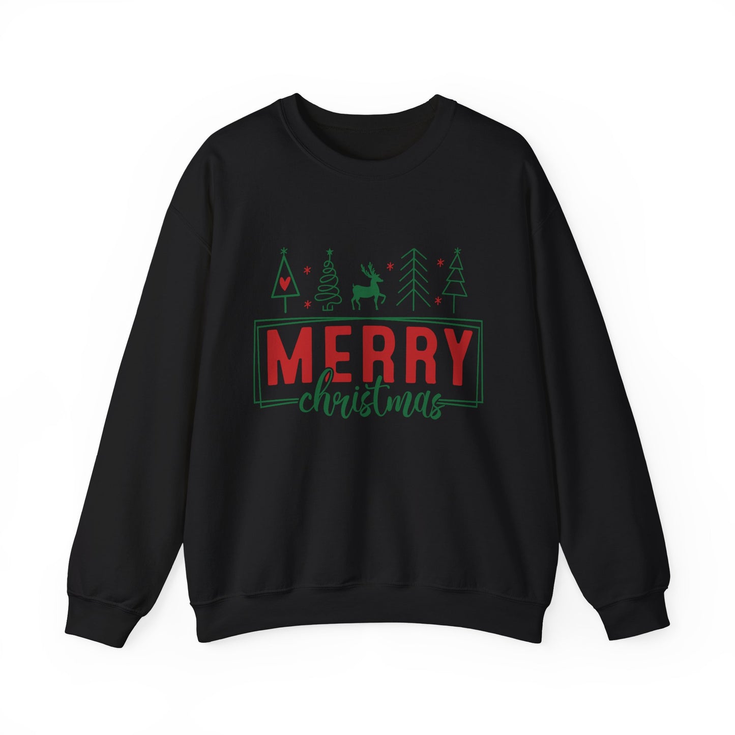 CMS - Merry Christmas Tree Landscape | Heavy Blend™ Crewneck Sweatshirt