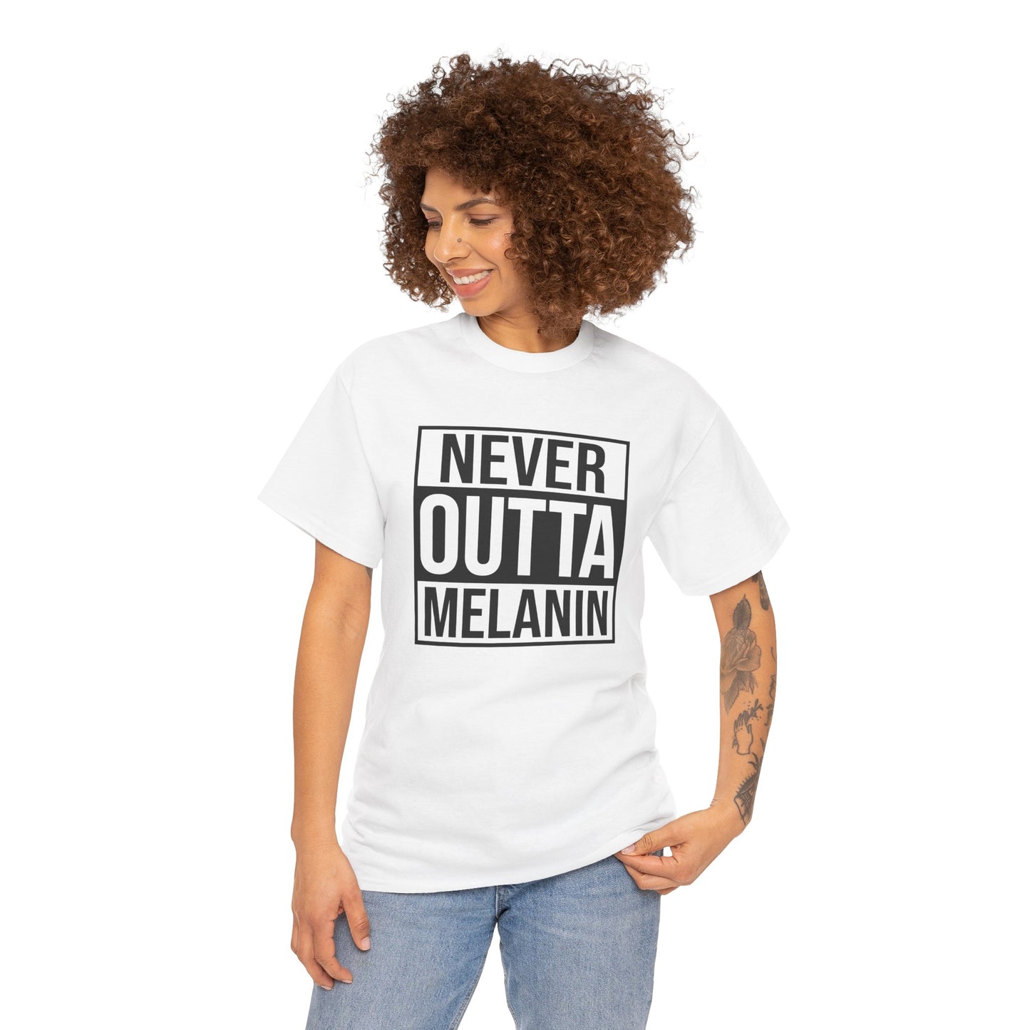 BADED - Never Outta Melanin | Unisex Heavy Cotton Tee