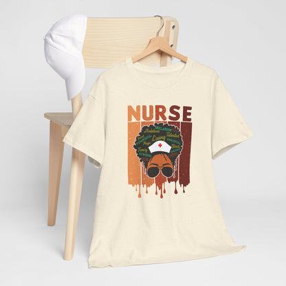 BADED - Melanated Nurse | Unisex Heavy Cotton Tee